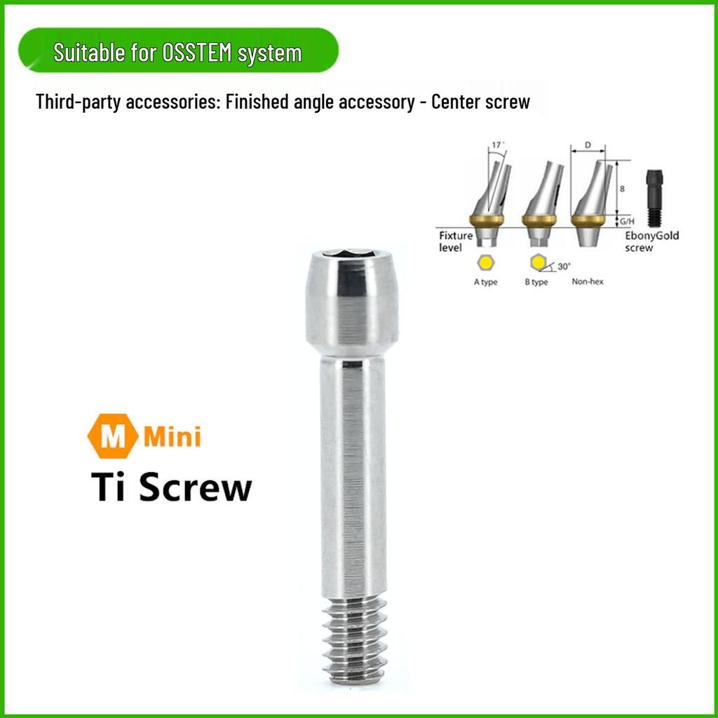 Kompatibler Titan-Basisaufbau für OSSTEM-Implantate: Abgewinkelte Einzelkronen-Restauration