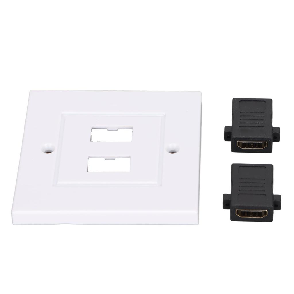 2 Port HD Multimedia Interface Wall Panel HD Multimedia Interface Socket Panel Cable Extension Coupler
