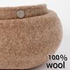 Herfst Wol Achtkantige Schelp Grote Hoofd Ronde Baret Dames Retro Literair Temperament Schildershoed Winter Warm Meisje Casual Hoed
