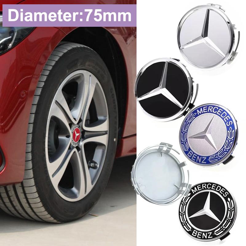 75mm Car Logo Tire Rim Center Cover for Mercedes Benz W212 W163 W176 W166 W203 W204 W205 W209 W210 W211 W221 CLA Wheel Hub Caps CI1