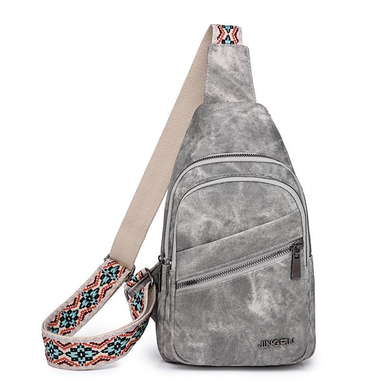 

Сумки-слинги для женщин Сумки через плечо Рюкзак из искусственной кожи Сумка-слинг с несколькими карманами и регулируемым ремнем для гитары Женские поясные сумки на груди серый