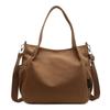Commuter Canvas Bag Women Shoulder Crossbody Bag Solid Color Shopping Bag
