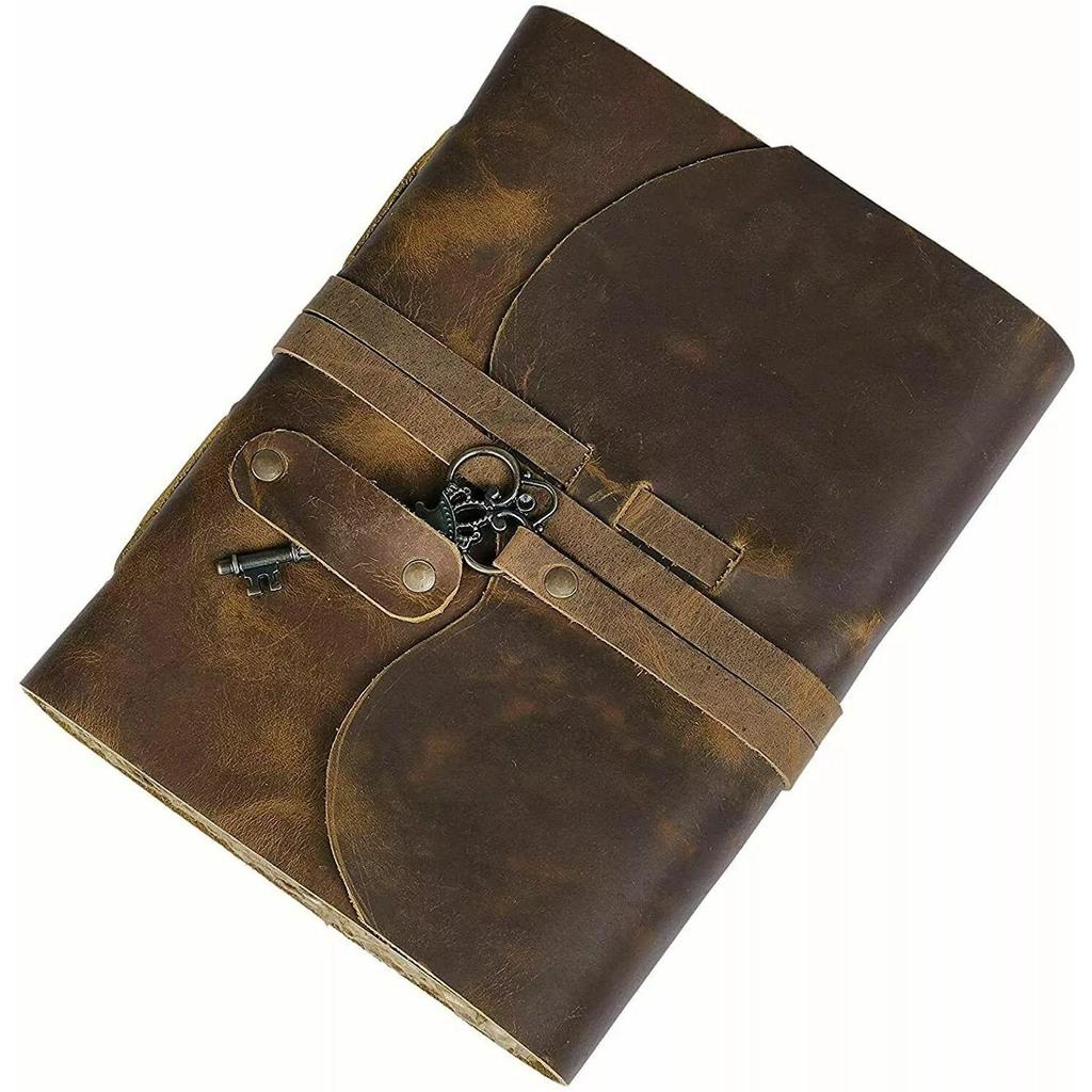 Leather bound Journal Vintage Genuine Leather Journal Handmade Deckle Edge Paper
