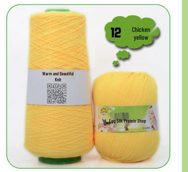 Filato di Cotone al Latte con Proteine della Seta per Maglieria e Uncinetto per Sciarpa per Neonato