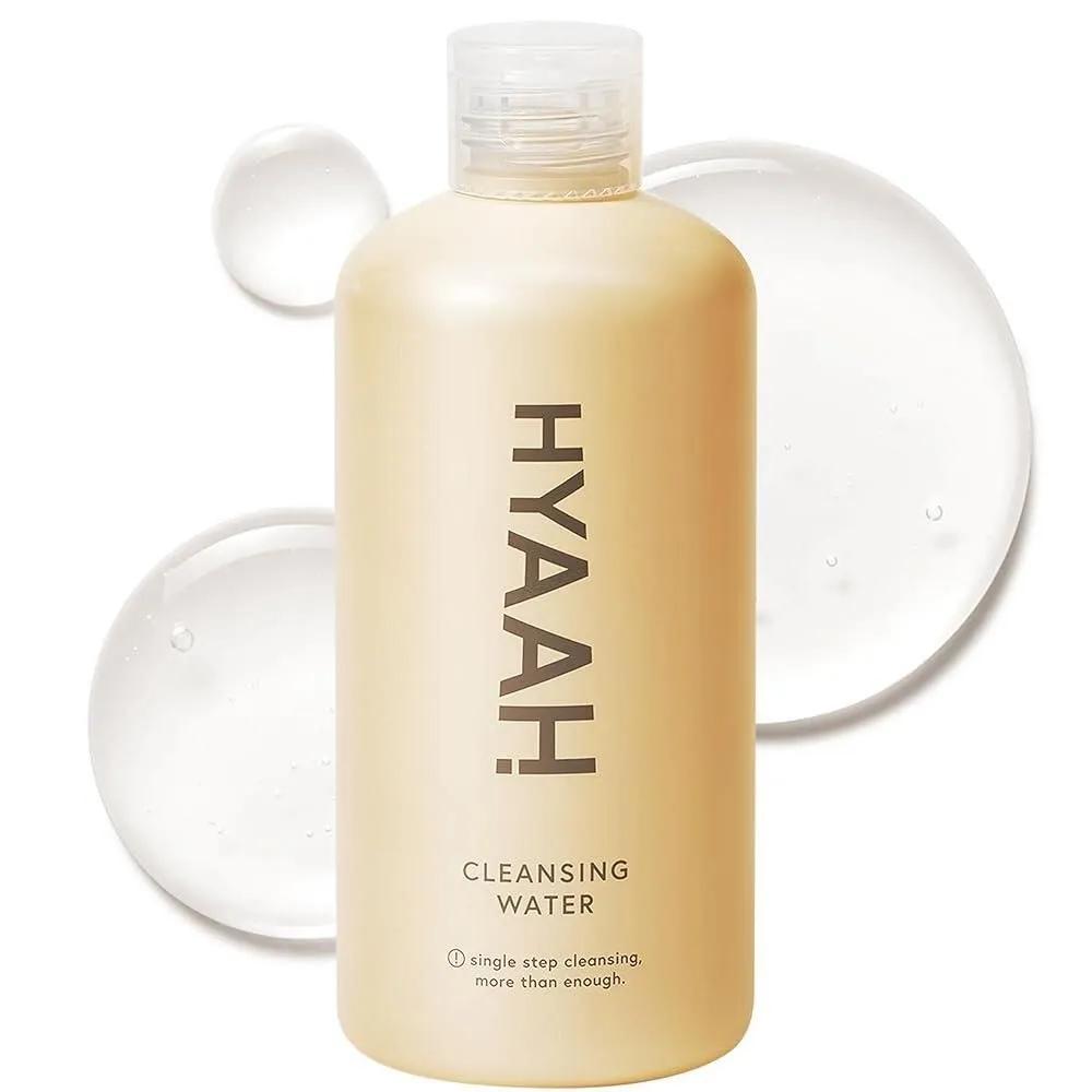HYAAH Mild But Deep Cleansing Water - Micellar Makeup Remover Oil-Free Facial Cleanser for Sensitive Skin