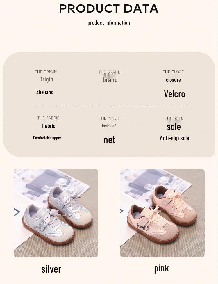 Baskets Princesse Ballet Style Allemand 2025 pour Filles - Semelle Souple, Ultra-Légères, Chaussures de Sport Automne Très Vendues pour Bébés.