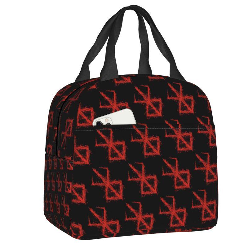 Custom Classic Anime B-Bereserks Hot Logo Insulated Lunch Bags for School Office Waterproof Thermal Cooler Bento Box Women Kids