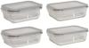 Asvel Glass Storage 1500ml Removable Suitable for Meal Microwave Rectangular LGS Glass Storage Container Assortment Set Heat-Resistant Containers,