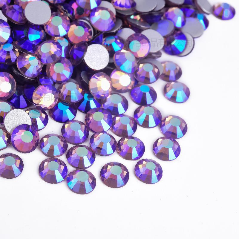 16 Cut Sides Eight Big And Eight Small Imitation Austrian Flat Bottom Drill Nail Drill Ab Color Diy Mobile Phone Case Glass Accessories Rhinestone