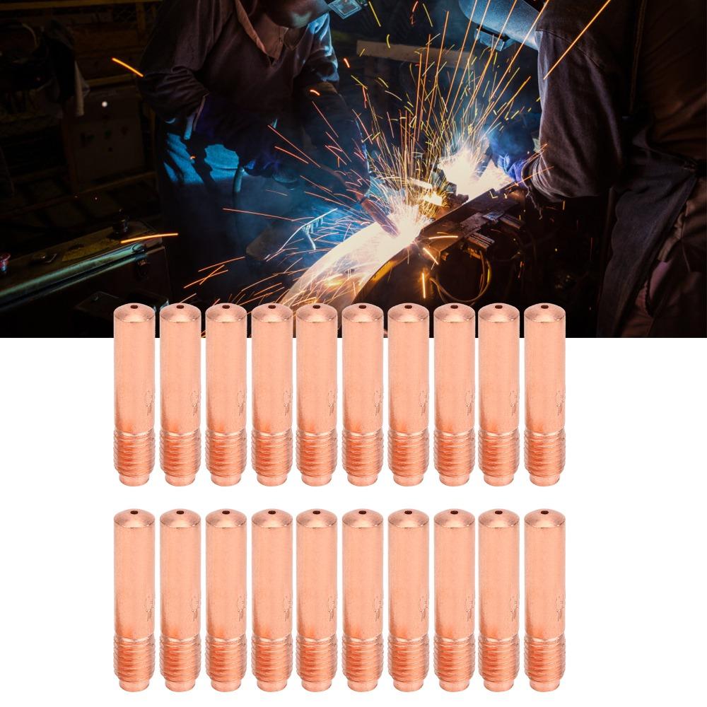 20Pcs Stable Performance MIG Welding Contact Tips Copper Copper Welding Nozzles For Welding Machine