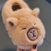 Pantofole Invernali in Cotone per Bambini Capibara Nuove Ragazzi Ragazze Pantofole a Casa Cartoni Animati Suola Morbida Antiscivolo Pantofole in Peluche