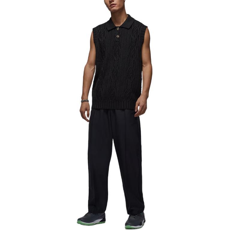 Jordan Sport Solid Color Button Loose Sleeveless Sweater Men sweater HQ8687-010