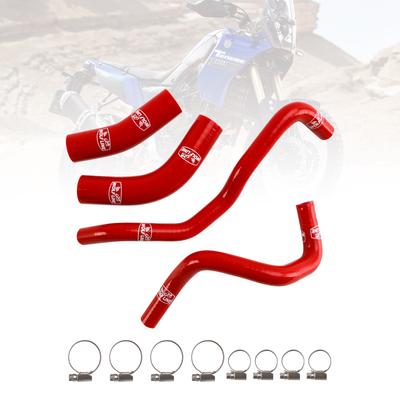 Silicone Radiator Coolant Hose Kit For Yamaha Tenere 700 2019-2024 Red