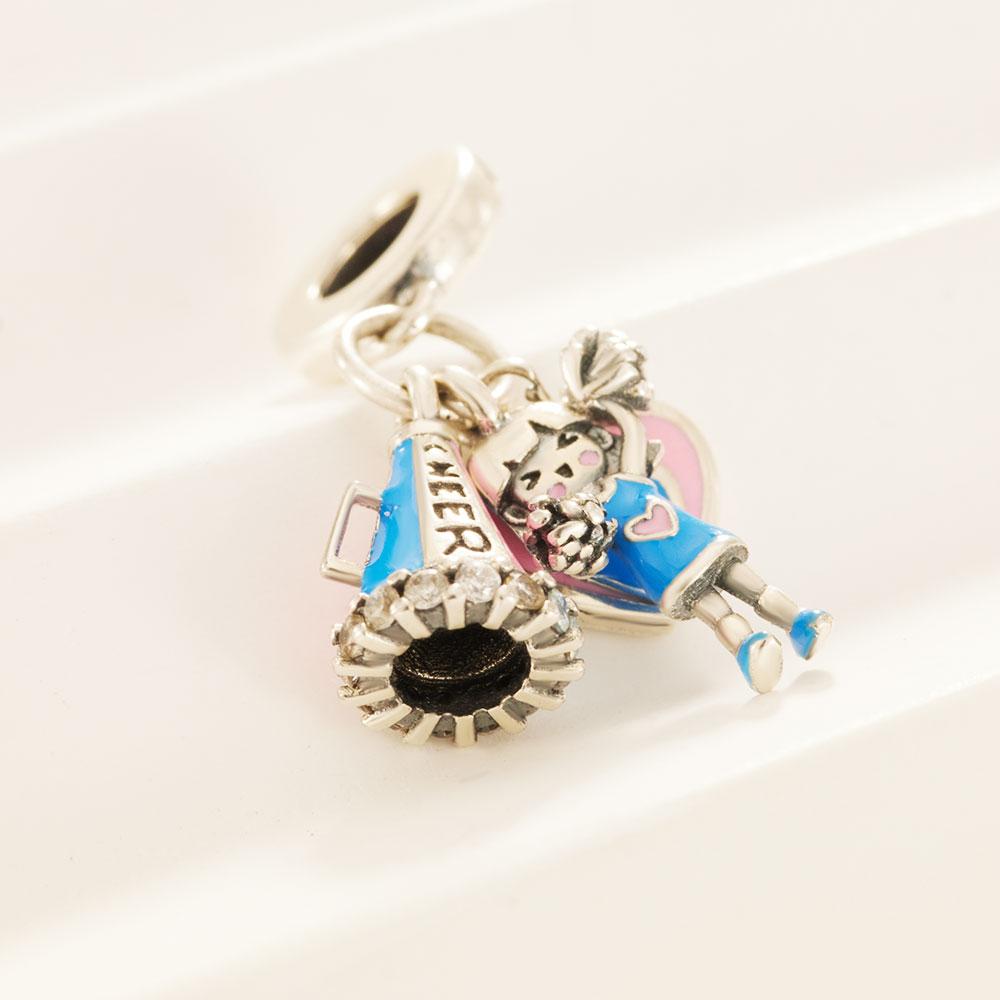 Original Copper Ballet Girl Charm For Bracelet Diy Fashion Jewelry Making Accessories Bead Graduation Gift
