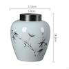 Ceramic Ginger Jar Porcelain Tea Canister Decorative Flower Vase for Home