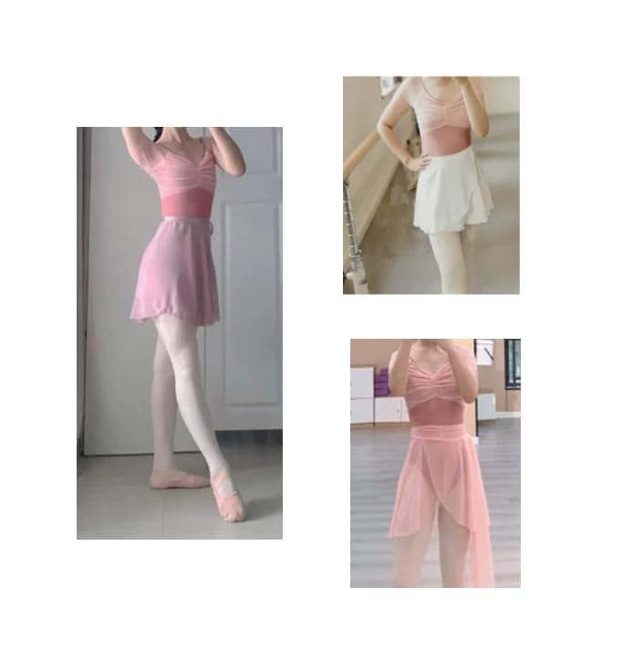 ProDance Dámský oranžový šifonový baletní dres s rukávy, PLHA014M (L)