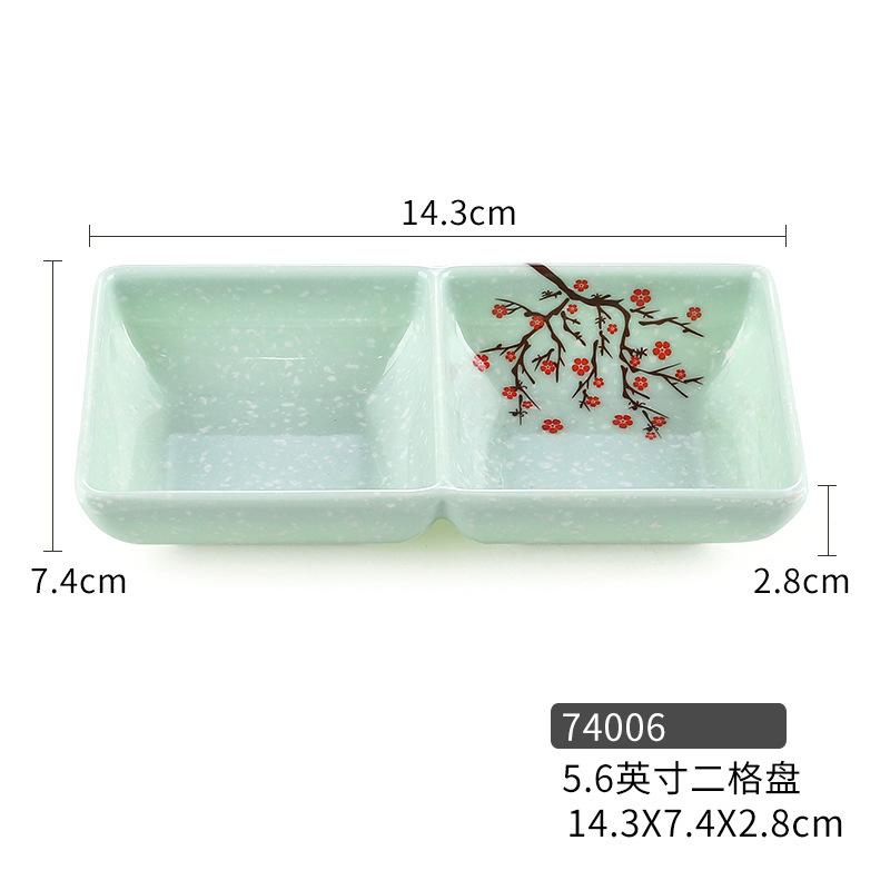 Melamin Soßenschale Teller im chinesischen Stil Schöne Blume Gewürzschalen Soja Essig Sushi Kochen Imitation Porzellan Geschirr