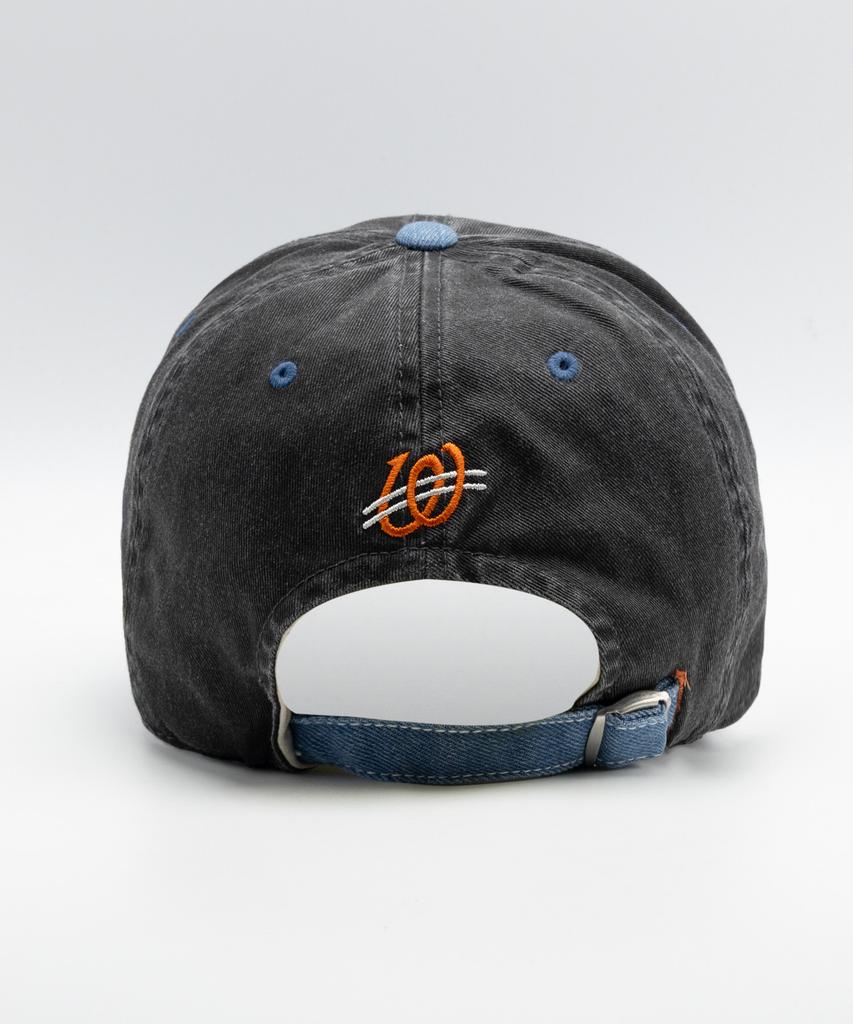 Wieoldeuwoldeu Heart Tower Pigment Color Block Ball Cap Gray
