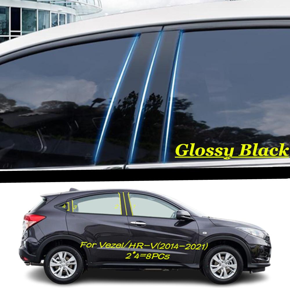 For Honda XR-V X-NV M-XN HR-V Vezel ZR-V 2014-+ Car PC Material Pillar Post Cover Door Trim Window Molding Sticker Plate