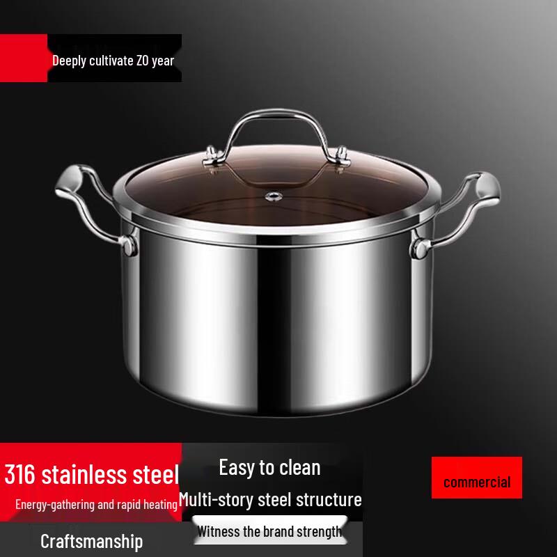 Sule 316L Stainless Steel Double Handle Soup Pot