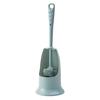 Long Handle Toilet Brush with Anti-Slip Grip, Silicone Bristles Curved Double Head Cleaning Brush for Deep Cleaning Stain