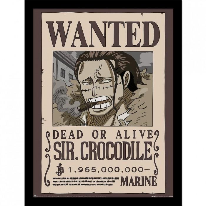 One Piece Wanted Crocodile Framed Poster