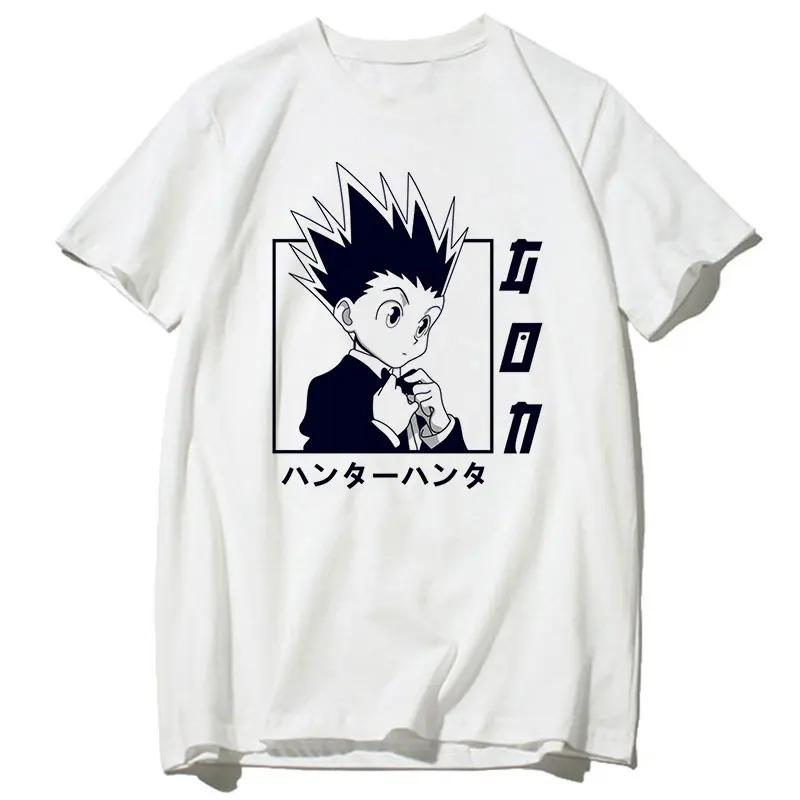 90s Japanese Anime Hunter X Hunter Unisex T-shirt Graphic Men Harajuku Kawaii Killua Tshirt Funny Hisoka T Shirt Tops Tees Male