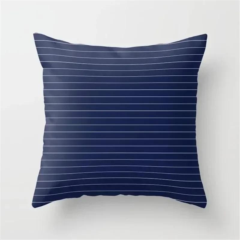 Nordic Stripes Geometric Cushions Cover  Black White Grey Polyester Pillowcase Sofa Car Home Decorative Pillow Case