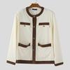 INCERUN Autumn Men Long Sleeve Casual Stitching Buttons Texture Jackets Coats