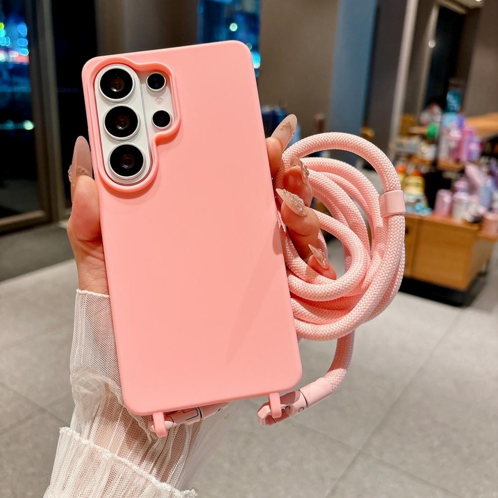 Crossbody Lanyard Silicone Soft Case For Samsung S26 Ultra S25 Edge S24 S22 Plus S21 S20 FE Necklace Shoulder Shockproof Cover