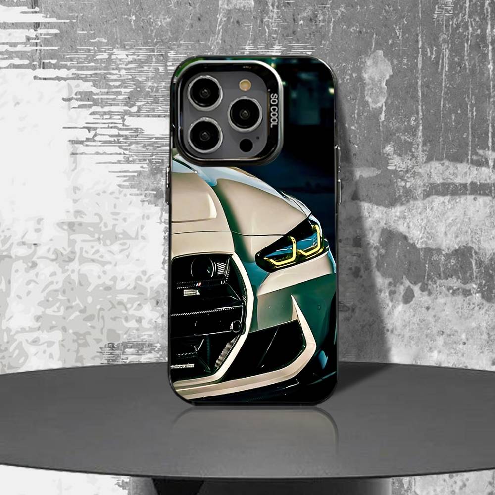 Cool Car Phone Case For iPhone 16,15,14,13,12,11,Pro,XS,Max,Plus,Mini,SE4,E B-BM-WES Black Matte Shockproof Cover