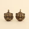 Tiger Head Bell China-Chic Keychain Hanging Ornament Brass Vintage Pendant Feng Shui Car Hanging Decoration