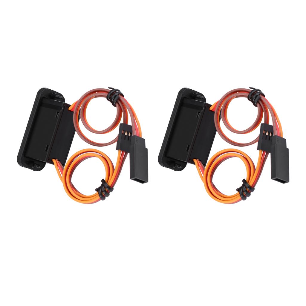 2PCS JR Style RC Switch with LED Indicator Plastic RC Receiver On Off Power Switch for RC Airplane Model