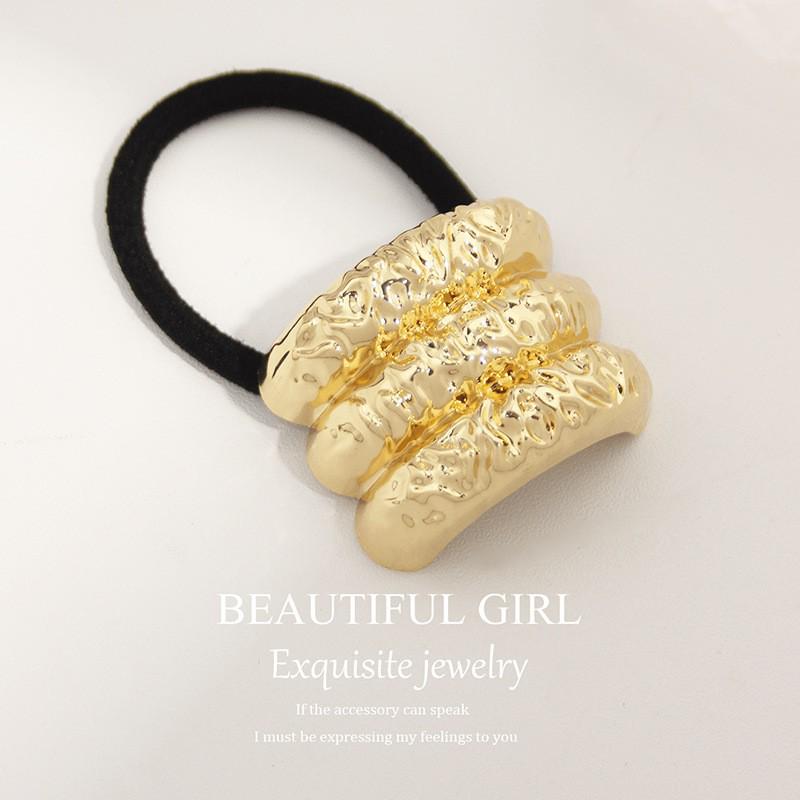 Minimalist Metal Hair Ring - New Korean Style High-End Ponytail Tie Rubber Band.