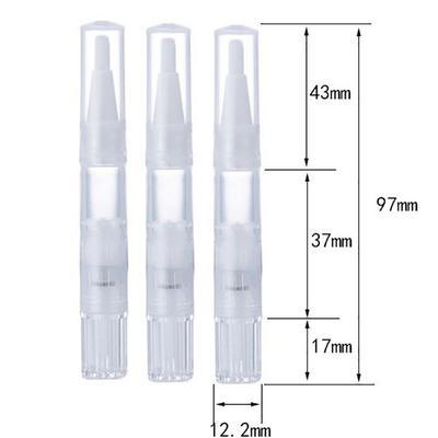 Prázdné olejové pero na nehty se štětcem na tekutou bázi, doplňovatelné lahvičky 1,5 ml
