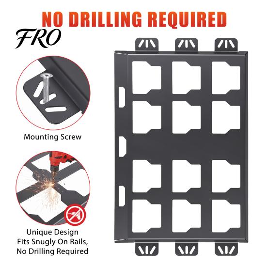 Mounting Plate for Packout Toolbox 2Pcs Plates Milwaukee 48-22-8486, Metal Base Toolboxes, 100 Floor Mount Accessories Lbs Load Capacity, Compatible