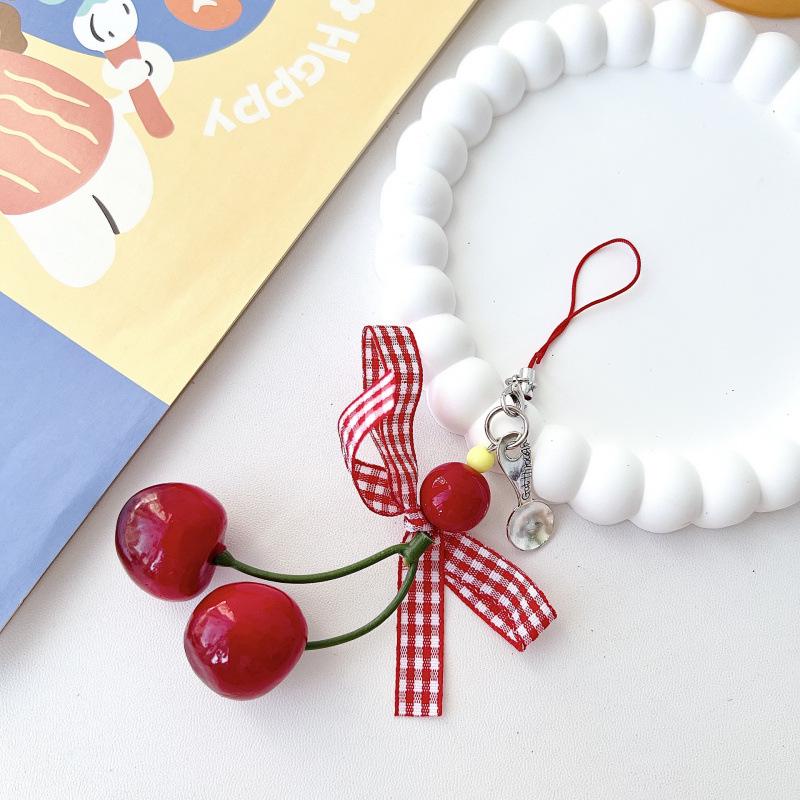 Japanese Korean Cute Apple Lanyard Pendant for USB Drives, AirPods, Earphones, and Bags