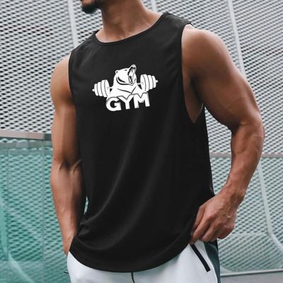 Męska letnia szybkoschnąca koszulka na siłownię Street koszulki bez rękawów dla mężczyzn podkoszulki treningowe podkoszulki fitness kamizelka sportowa odzież
