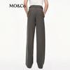 MO&Co. Women's High-Waist Straight Leg Trousers