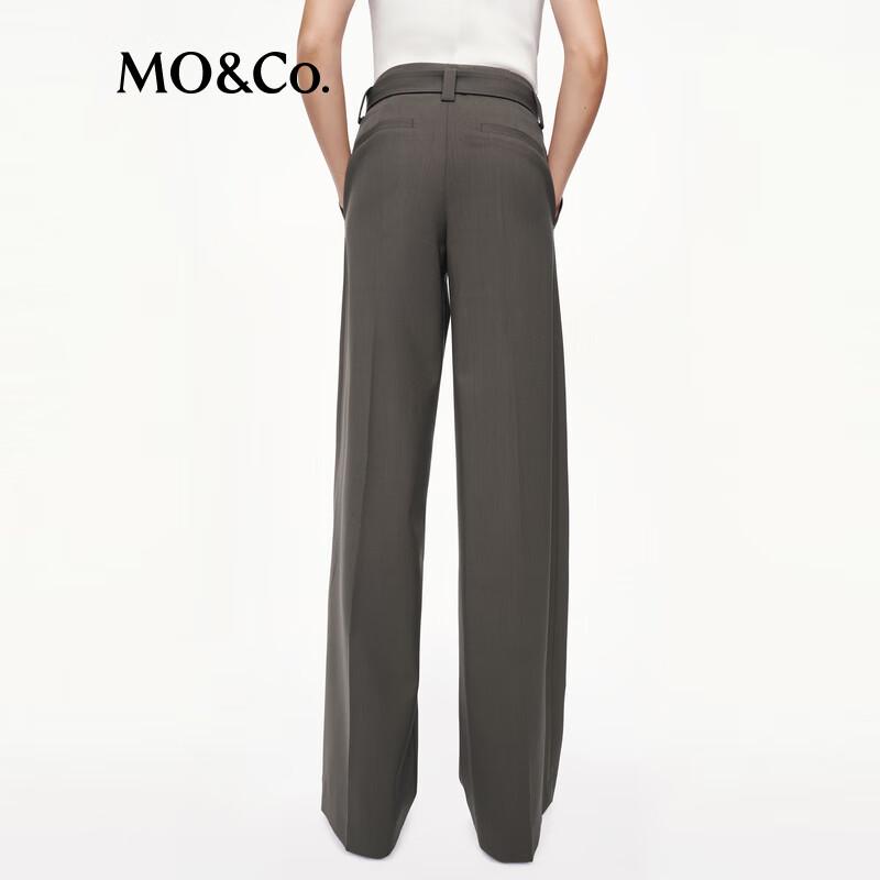 MO&Co. Women's High-Waist Straight Leg Trousers