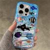 HOT Fish's Roaming Paradise Phone Case for Samsung Galaxy S26 S25 S24 S23 S22 S21 FE Ultra Plus 4G 5G Feather Texture Back Cover
