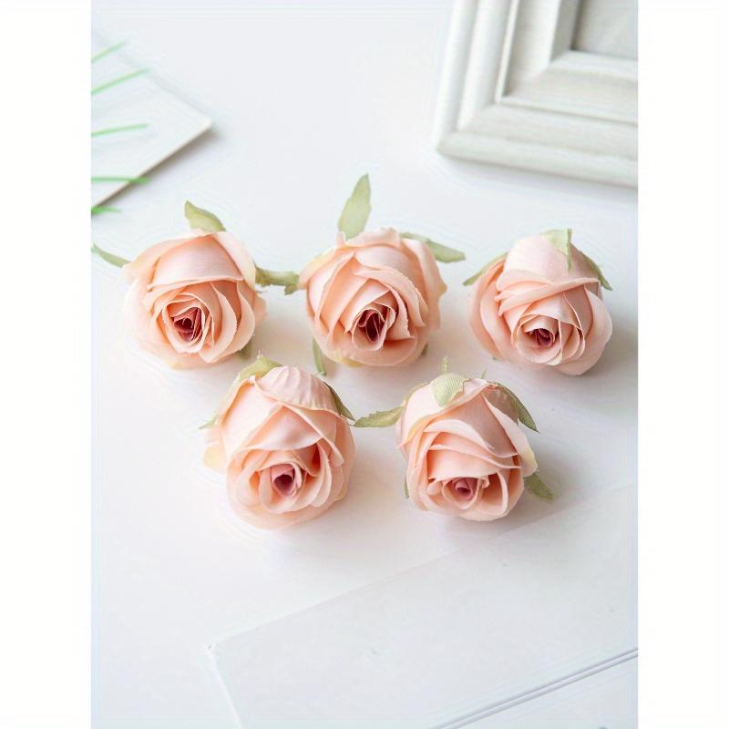 10PCS Artificial Rose Head and Bud Wedding Decoration Bride Wrist Flower Hand Holding Flower Head Flower Material DIY Valentine'S Day Gift Wedding