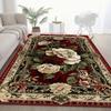 Bohemian Style Carpet Rose Red Living Room Bedroom Outdoor Terrace Garden Decoration Mat Room Area Mat Home Decoration Floor Mat