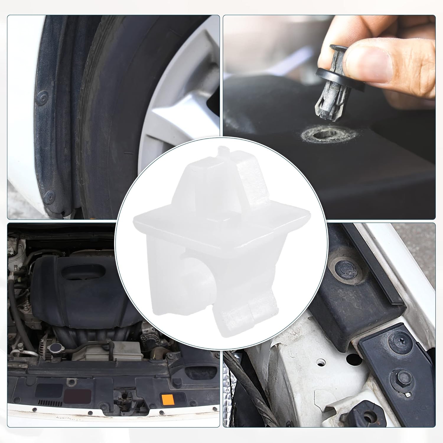 ACROPIX Hood Prop Rod Clip Retainer Fit for Honda Accord CR-V - Pack of 1 White