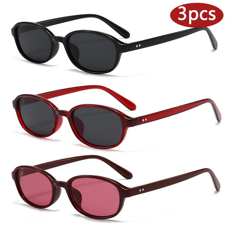 

Cycling 3pcs New 2026 Women s Square Colorful Sunglasses Outdoor Sunnies Rivets Decorative Sun Glasses Beach Sunshine Eyewear