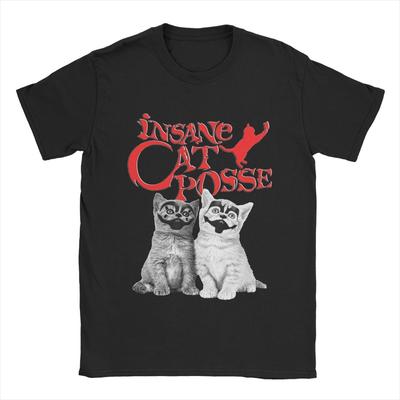 Insane Clowns Cat Posse T-shirt dla mężczyzn 100% bawełna śmieszne koszulki z okrągłym dekoltem z krótkim rękawem odzież 4XL 5XL 6XL