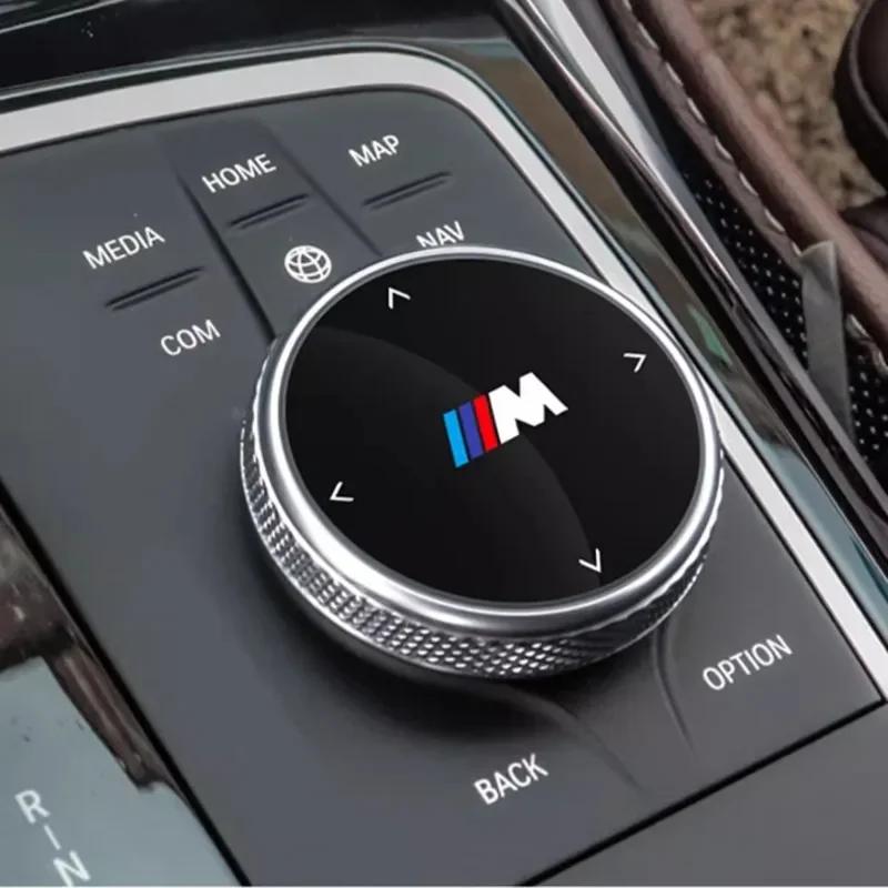 BAGC4 2026 Car Sticker PC Car Multimedia Button Cover Large Knob Sticker For BMW F31 F30 F10 F11 E70 F25 F01 F02 F26 F23 F45 G01 G30 G