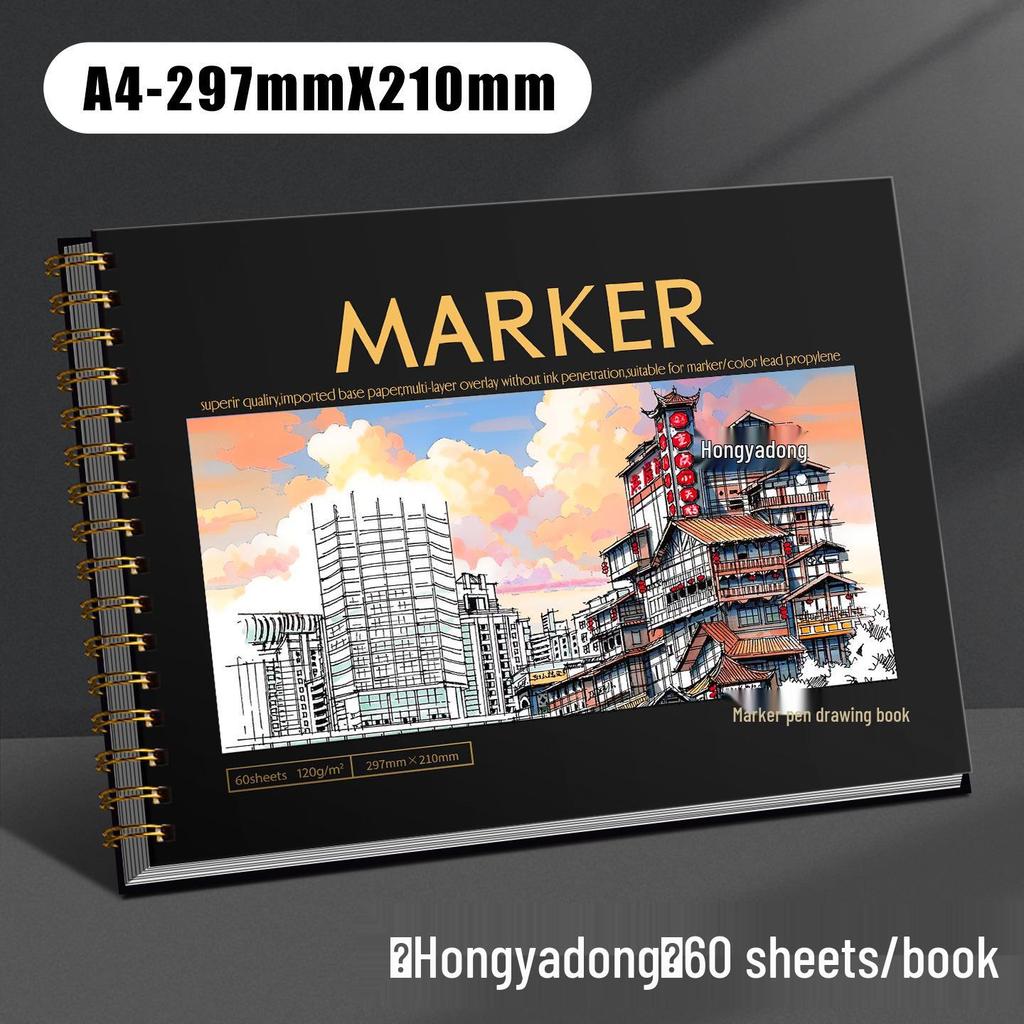 Professional 8K Marker Drawing Book: Blank Fine Art Paper for Manga and Coloring