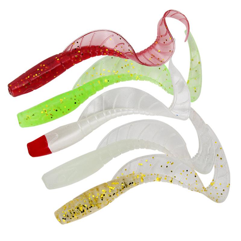 Soft Worm Baits 7cm1.7g Flexible Long Tail Soft Earthworm Worms Lifelike Fishing Lure