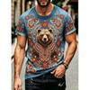 Summer Russian Ethnic Style 3D Print T-Shirts Men